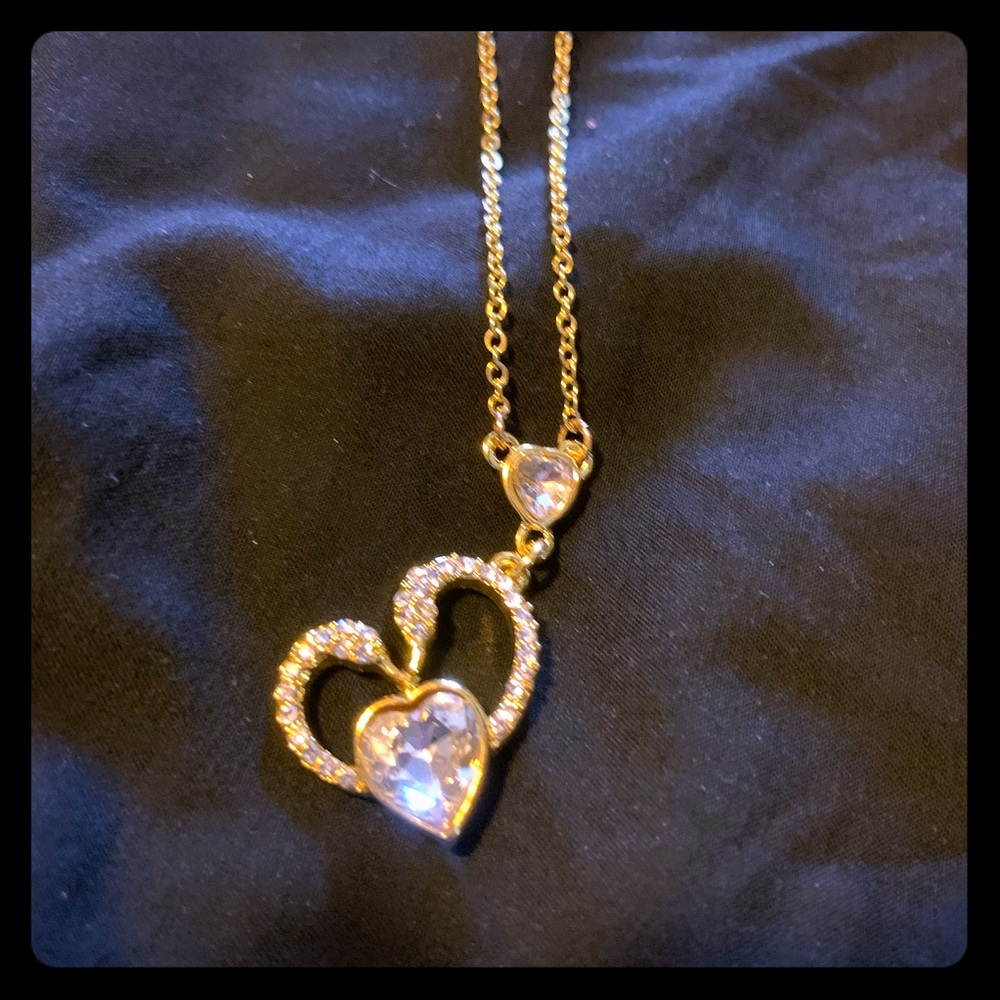 Swan heart necklace